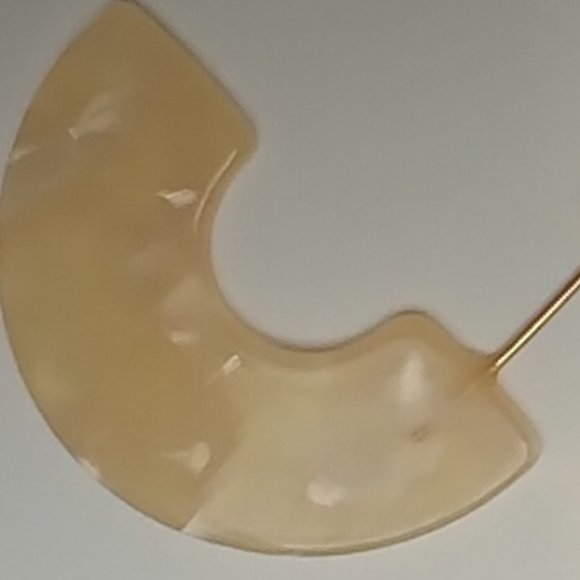 NWOT |  Cream Hoop | Half Circle Earrings - Picture 5 of 6